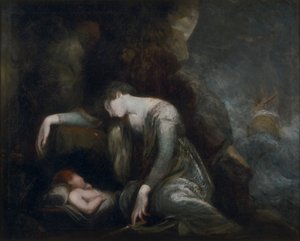 Dana? e Perseus em Serifos(?) de Johann Heinrich Füssli