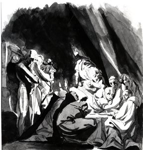 Morte do Cardeal Beaufort, ilustração de &39;Henry VI&39; de Shakespeare, 1772 (caneta, tinta e papel) de Johann Heinrich Füssli
