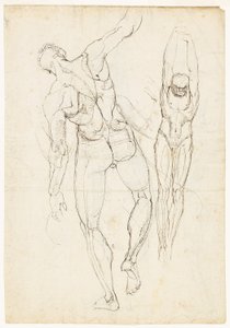 Estudos de Figuras (reto e verso) de Johann Heinrich Füssli