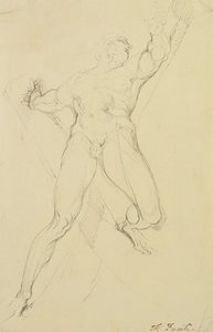 Haman, depois de Michelangelo, de Johann Heinrich Füssli