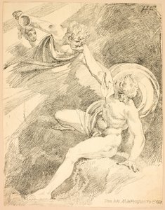 Celestial Ganimedes, placa XV da segunda edição de Espécimes de Poliautografia de Johann Heinrich Füssli