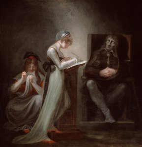 Milton ditando para sua filha de Johann Heinrich Füssli
