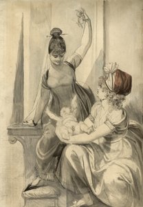 Mãe e sua família no país, 1806-1807 de Johann Heinrich Füssli
