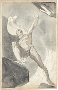 Satanás desafiando os poderes do céu de Johann Heinrich Füssli