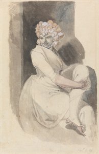 Estudo de uma mulher sentada de Johann Heinrich Füssli