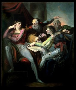A disputa entre Hotspur, Worcester, Mortimer e Glendower, 1784 de Johann Heinrich Füssli