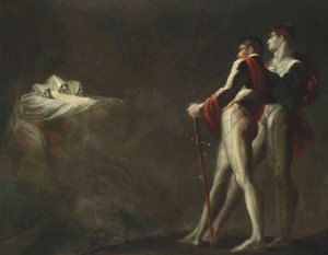 As três bruxas aparecendo para Macbeth e Banquo, 1800-1810 de Johann Heinrich Füssli