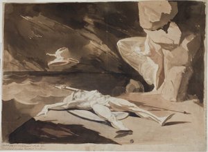 Tétis lamentando o corpo de Aquiles de Johann Heinrich Füssli