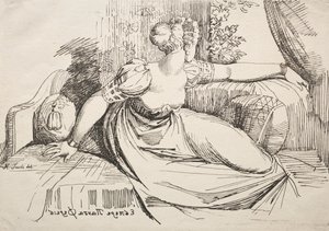 Mulher em um sofá de Johann Heinrich Füssli