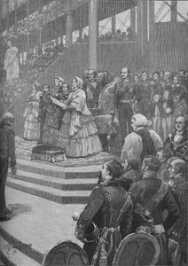 A rainha que abre o palácio de cristal, 1892