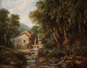 Um moinho em Rowsley, Derbyshire, 1867