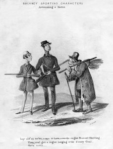 Cockney caracteres esportivos. Surpreendente um nativo, século XIX.