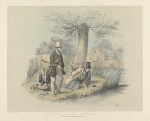 Pesca barata, Broxbourne, de um conjunto de seis imagens de Angling (litho colorido à mão)