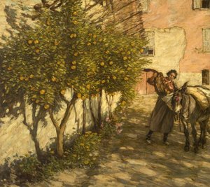 Recolhendo laranjas, 1929 de Henry Herbert La Thangue