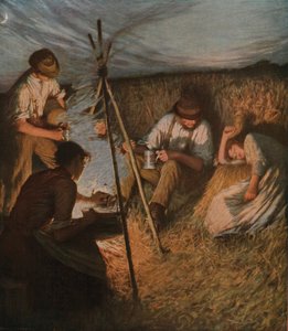 Ceia dos Colhedores, 1898, c1930. de Henry Herbert La Thangue