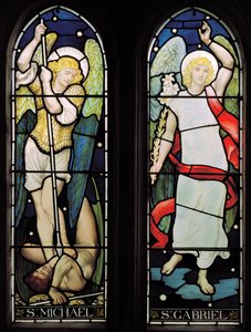 Arcanjos São Miguel e São Gabriel, 1882 (vitral)
