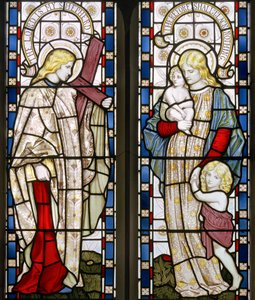 Fé e Caridade, 1871 (vitral) de Henry Holiday