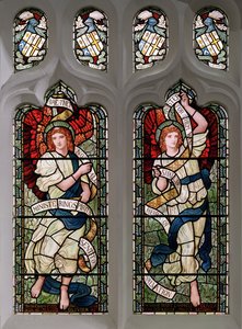 Grasmere, St Oswald, James Powell e filhos, Henry Holiday, ministrando anjos, 1893 de Henry Holiday