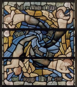 O All Ye Ventos Dos Deuses, Benedicite Window detail, c.1895 (vitral) de Henry Holiday