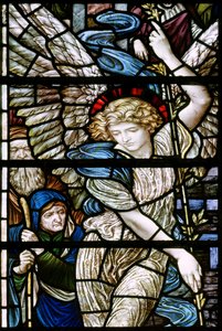Abadia de Romsey, James Powell & filhos, Henry Holiday, o pool de detalhes de Bethesda, Angel, 1890 de Henry Holiday