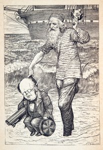 Apoiando cada homem no topo do pub.1876 da maré. de Henry Holiday