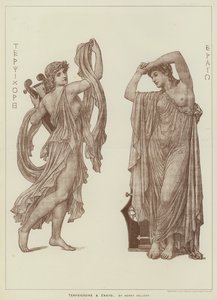 Terpsichore e Erato, de Henry Holiday (gravura) de Henry Holiday