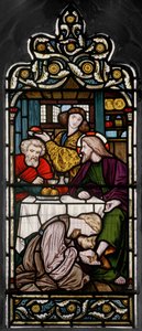 Lavagem dos pés, 1866 (vitral) de Henry Holiday
