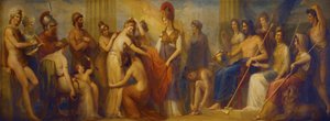 &39;Pandora, a quem os deuses reunidos, dotaram com todos os seus dons ...&39;, 1834 (óleo no painel de mogno)