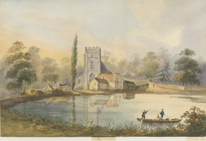 Lichfield - Igreja de São Chade: pintura em aquarela