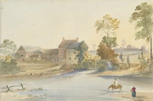 Seisdon Mill: pintura em aquarela, nd [1844]