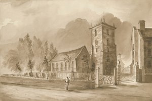 Igreja de Willenhall: desenho sépia, nd [1844] (desenho)