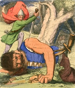 Jack mata um gigante com sua espada de nitidez