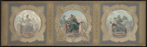 Esboço para a Galeria Lobau da Câmara Municipal de Paris: Paz. Literatura. Ciência, em 1890 (óleo sobre tela) de Henry Jean Louis Boureau