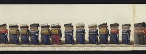 Parte da visão panorâmica de toda a procissão fúnebre de Arthur, Duque de Wellington (aquatinta colorida)