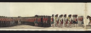 Parte da visão panorâmica de toda a procissão fúnebre de Arthur, Duque de Wellington (aquatinta colorida)