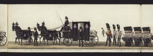 Parte da visão panorâmica de toda a procissão fúnebre de Arthur, Duque de Wellington (aquatinta colorida)