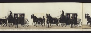 Parte da visão panorâmica de toda a procissão fúnebre de Arthur, Duque de Wellington (aquatinta colorida) de Henry Jr and Sala Alken