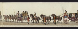 Parte da visão panorâmica de toda a procissão fúnebre de Arthur, Duque de Wellington (aquatinta colorida)