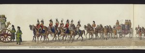 Parte da visão panorâmica de toda a procissão fúnebre de Arthur, Duque de Wellington (aquatinta colorida)