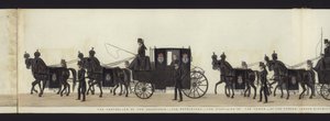 Parte da visão panorâmica de toda a procissão fúnebre de Arthur, Duque de Wellington (aquatinta colorida)