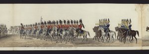 Parte da visão panorâmica de toda a procissão fúnebre de Arthur, Duque de Wellington (aquatinta colorida)