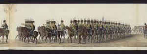 Parte da visão panorâmica de toda a procissão fúnebre de Arthur, Duque de Wellington (aquatinta colorida)