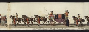 Parte da Vista Panorâmica de toda a Procissão Funerária de Arthur, Duque de Wellington (aquatint colorido) de Henry Jr and Sala George Augustus Alken