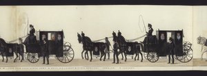 Parte da Vista Panorâmica de toda a Procissão Funerária de Arthur, Duque de Wellington (aquatint colorido) de Henry Jr and Sala George Augustus Alken