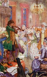 Jack cego toca seu violino nas bolas de montagem de Henry Justice Ford