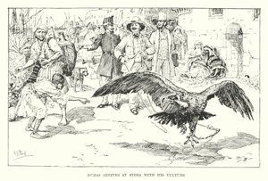 Dumas chega a Stora com os seus abutres (gravura) de Henry Justice Ford