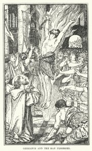 Germanus e o homem possuído (litho) de Henry Justice Ford