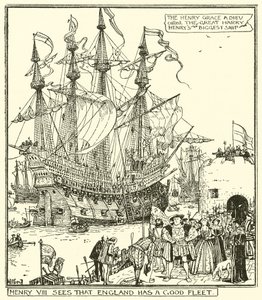 Henrique VIII vê que a Inglaterra tem uma boa frota de Henry Justice Ford