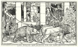 Como Admetus ganhou Alcestis para sua esposa (litho) de Henry Justice Ford