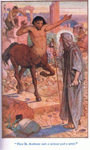 Como St Anthony conheceu um centauro e um sátiro, 1912